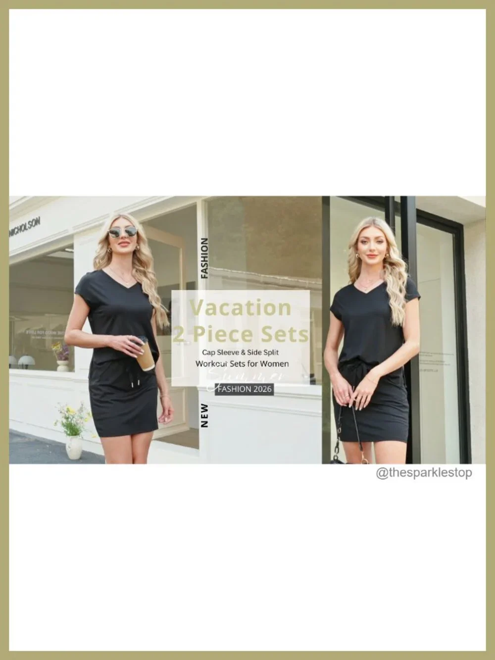 Women's 2-Piece Skirt Set Tennis Golf Lounge Vacation Outfit